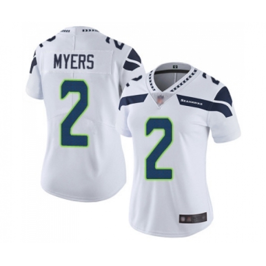 Women's Seattle Seahawks #2 Jason Myers White Vapor Untouchable Limited Player Football Jersey - Ujersey