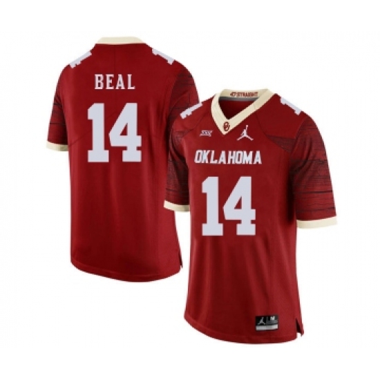 Oklahoma Sooners 14 Emmanuel Beal Red 47 Game Winning Streak College Football Jersey - Ujersey