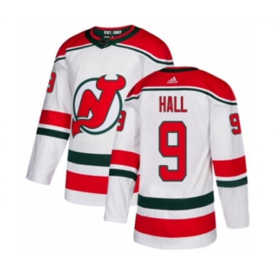 Youth Adidas New Jersey Devils #9 Taylor Hall Authentic White Alternate NHL Jersey - Ujersey