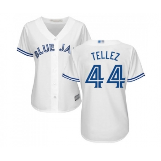 Women's Toronto Blue Jays #44 Rowdy Tellez Replica White Home Baseball Jersey - Ujersey