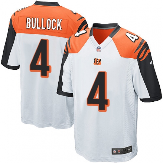 Men's Nike Cincinnati Bengals #4 Randy Bullock Game White NFL Jersey - Ujersey