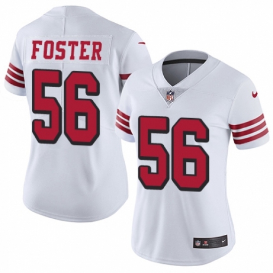Women's Nike San Francisco 49ers #56 Reuben Foster Limited White Rush Vapor Untouchable NFL Jersey - Ujersey