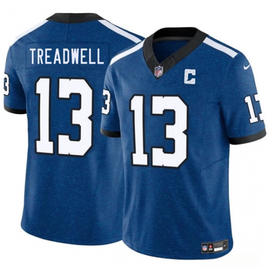 Men's Indianapolis Colts #13 Laquon Treadwell Blue 2025 F.U.S.E. Throwback Vapor Limited Football Stitched Jersey - Ujersey