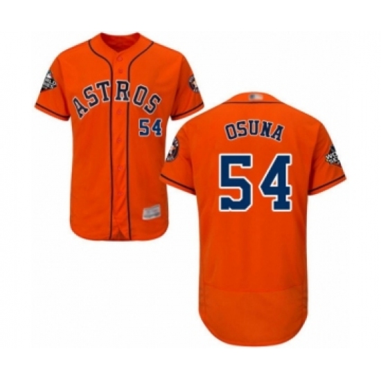 Men's Houston Astros #54 Roberto Osuna Orange Alternate Flex Base Authentic Collection 2019 World Series Bound Baseball Jersey - Ujersey