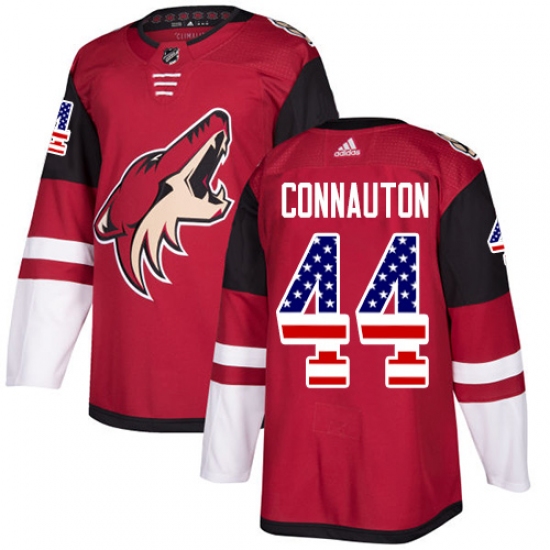 Men's Adidas Arizona Coyotes #44 Kevin Connauton Authentic Red USA Flag Fashion NHL Jersey - Ujersey