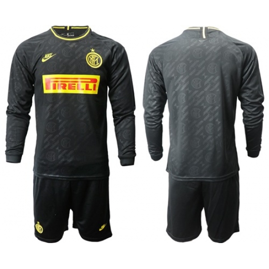 Inter Milan Blank Third Long Sleeves Soccer Club Jersey