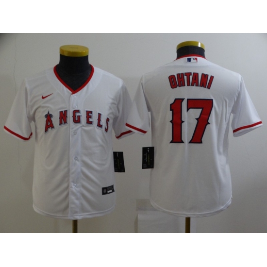 Youth Nike Los Angeles Angels #17 Shohei Ohtani White Home Stitched Baseball Jersey - Ujersey