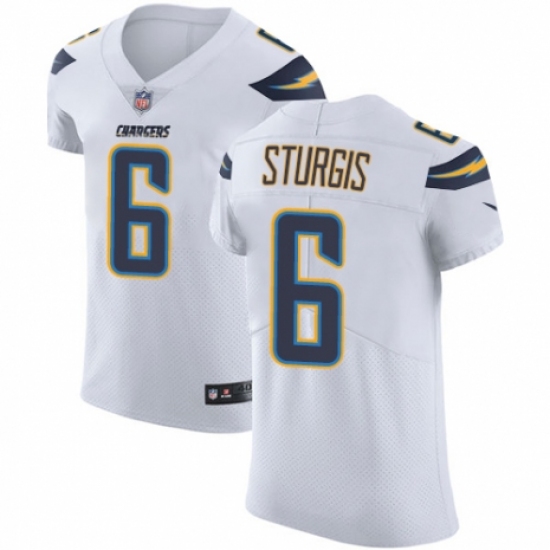 Men's Nike Los Angeles Chargers #6 Caleb Sturgis White Vapor Untouchable Elite Player NFL Jersey - Ujersey