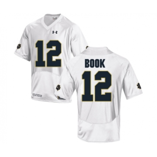 Notre Dame Fighting Irish 12 Ian Book White College Football Jersey - Ujersey