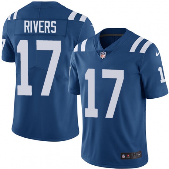Youth Nike Indianapolis Colts #17 Philip Rivers Royal Blue Team Color Stitched NFL Vapor Untouchable Limited Jersey - Ujersey