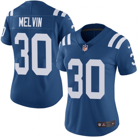Women's Nike Indianapolis Colts #30 Rashaan Melvin Royal Blue Team Color Vapor Untouchable Limited Player NFL Jersey - Ujersey