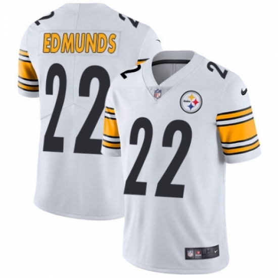 Men's Nike Pittsburgh Steelers #22 Terrell Edmunds White Vapor Untouchable Limited Player NFL Jersey - Ujersey