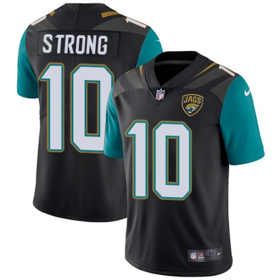 Men's Nike Jacksonville Jaguars #10 Jaelen Strong Black Alternate Vapor Untouchable Limited Player NFL Jersey - Ujersey