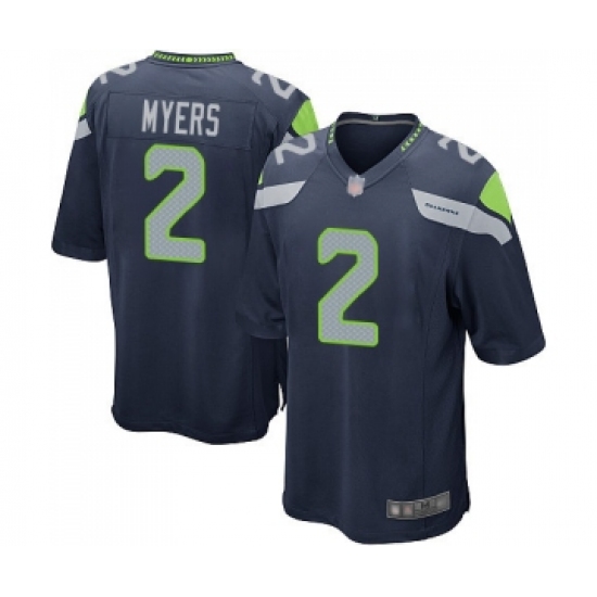 Men's Seattle Seahawks #2 Jason Myers Game Navy Blue Team Color Football Jersey - Ujersey
