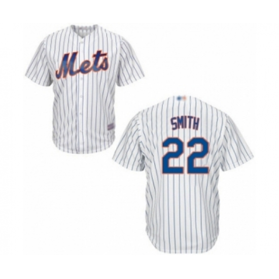 Youth New York Mets #22 Dominic Smith Authentic White Home Cool Base Baseball Player Jersey - Ujersey