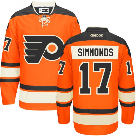 Women's Reebok Philadelphia Flyers #17 Wayne Simmonds Authentic Orange New Third NHL Jersey - Ujersey