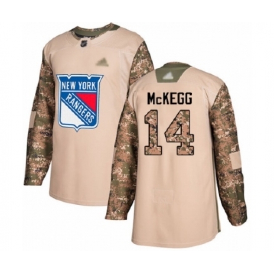 Men's New York Rangers #14 Greg McKegg Authentic Camo Veterans Day Practice Hockey Jersey - Ujersey