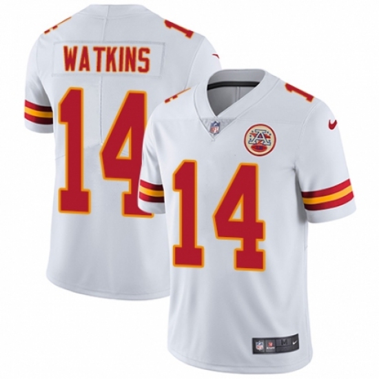 Youth Nike Kansas City Chiefs #14 Sammy Watkins White Vapor Untouchable Limited Player NFL Jersey - Ujersey