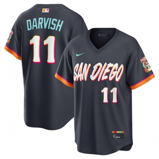 Men's San Diego Padres #11 Yu Darvish Obsidian 2026 City Connect Stadium Limited Stitched Baseball Jersey - Ujersey
