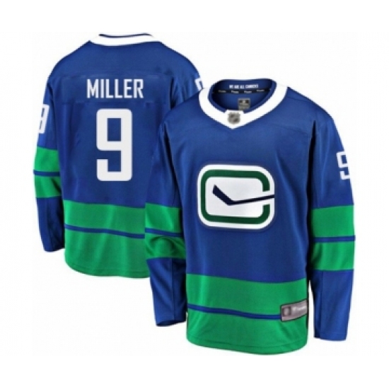 Men's Vancouver Canucks #9 J.T. Miller Fanatics Branded Royal Blue Alternate Breakaway Hockey Jersey - Ujersey