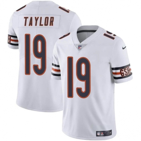 Men's Chicago Bears #19 Tory Taylor White Vapor Football Stitched Jersey - Ujersey