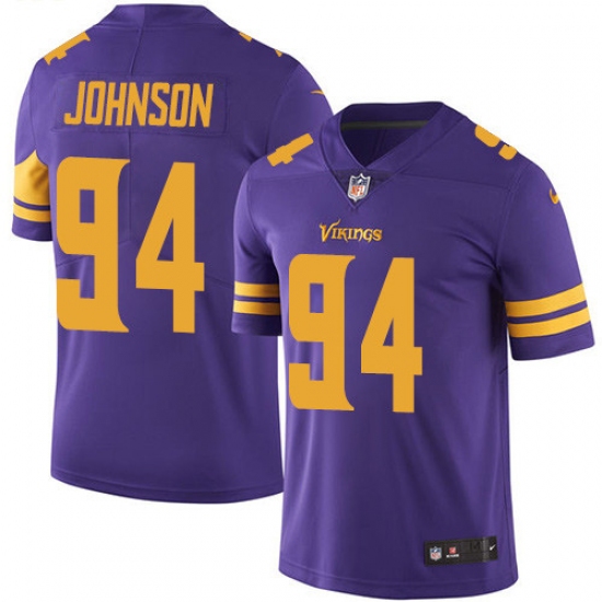 Youth Nike Minnesota Vikings #94 Jaleel Johnson Limited Purple Rush Vapor Untouchable NFL Jersey - Ujersey