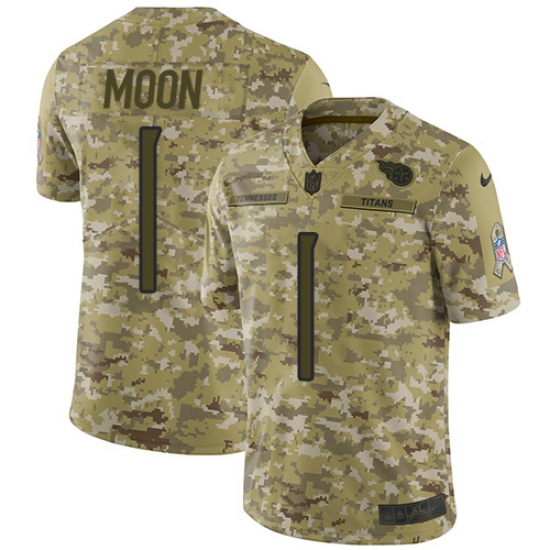 Men's Nike Tennessee Titans #1 Warren Moon Limited Camo 2018 Salute to Service NFL Jersey - Ujersey