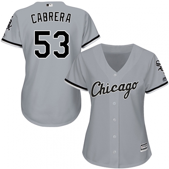 Women's Majestic Chicago White Sox #53 Melky Cabrera Authentic Grey Road Cool Base MLB Jersey - Ujersey