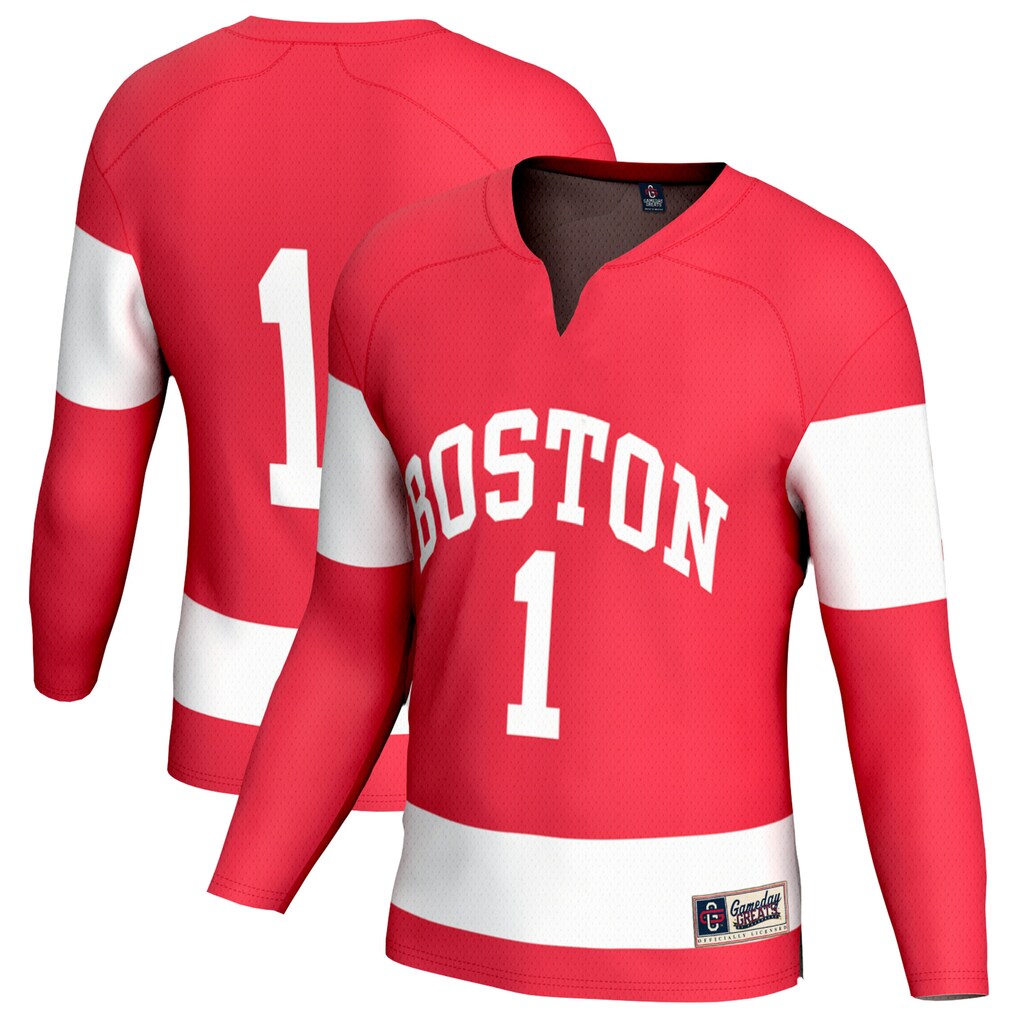 Youth GameDay Greats Scarlet Boston University Lightweight Collegiate Women's Hockey Fashion Jersey - U-jersey