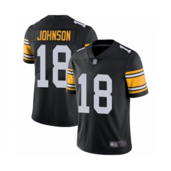 Men's Pittsburgh Steelers #18 Diontae Johnson Black Alternate Vapor Untouchable Limited Player Football Jersey - Ujersey