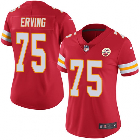 Women's Nike Kansas City Chiefs #75 Cameron Erving Red Team Color Vapor Untouchable Limited Player NFL Jersey