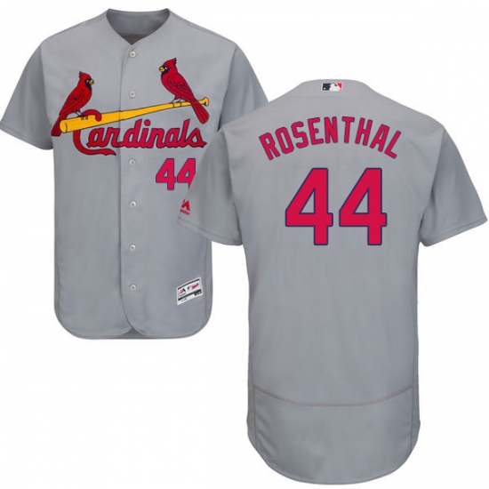 Men's Majestic St. Louis Cardinals #44 Trevor Rosenthal Grey Road Flex Base Authentic Collection MLB Jersey - Ujersey