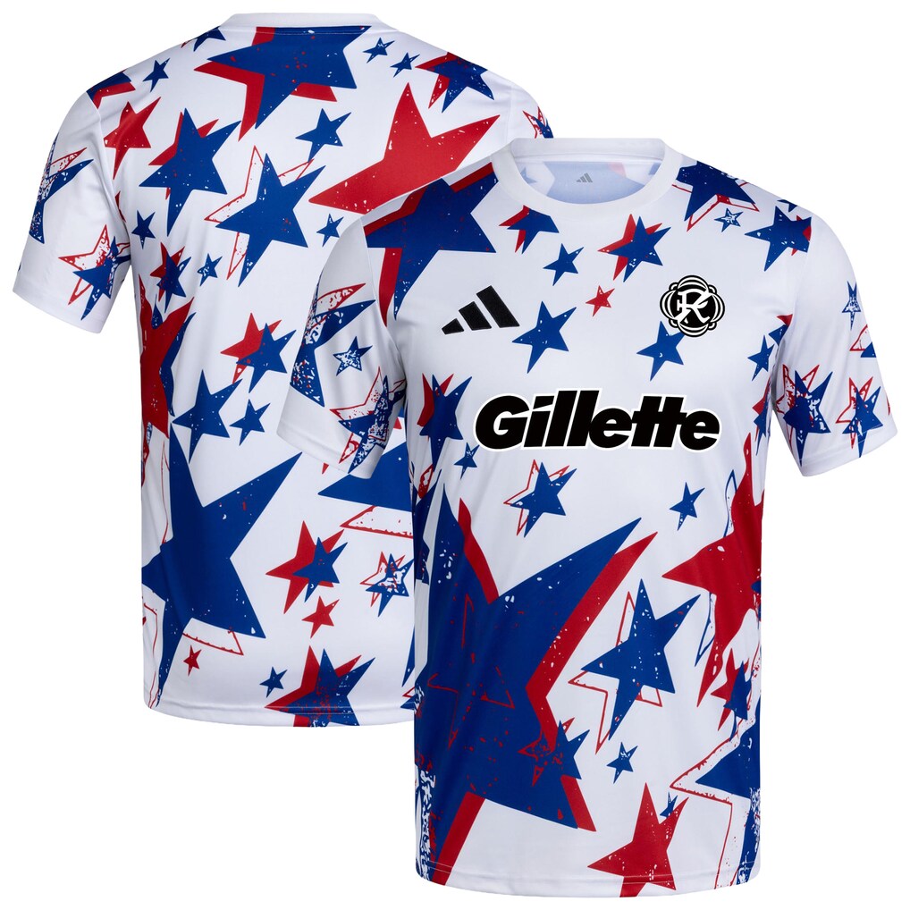 Men's New England Revolution adidas White 2026 Americana Pre-Match Jersey - Ujersey