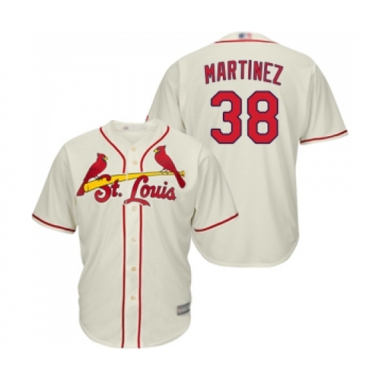 Men's St. Louis Cardinals #38 Jose Martinez Replica Cream Alternate Cool Base Baseball Jersey - Ujersey