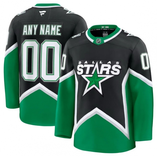 Men's Dallas Stars Active Player Custom Black 2025-26 Alternate Stitched Hockey Jersey - Ujersey