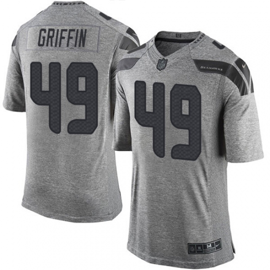 Men's Nike Seattle Seahawks #49 Shaquem Griffin Limited Gray Gridiron NFL Jersey - Ujersey