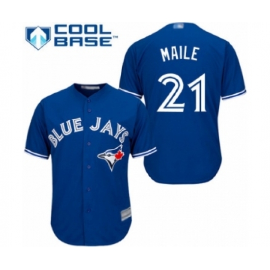 Youth Toronto Blue Jays #21 Luke Maile Authentic Blue Alternate Baseball Player Jersey - Ujersey