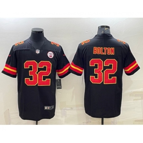 Men's Kansas City Chiefs #32 Nick Bolton Black Vapor Untouchable Limited Stitched Football Jersey - Ujersey