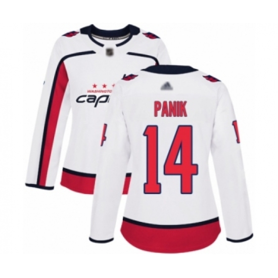 Women's Washington Capitals #14 Richard Panik Authentic White Away Hockey Jersey - Ujersey