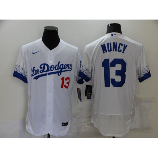 Men's Nike Los Angeles Dodgers #13 Max Muncy White City Player Jersey - Ujersey