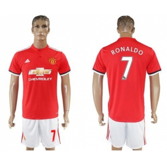 Manchester United #7 Ronaldo Red Home Soccer Club Jersey