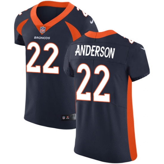 Men's Nike Denver Broncos #22 C.J. Anderson Navy Blue Alternate Vapor Untouchable Elite Player NFL Jersey - Ujersey