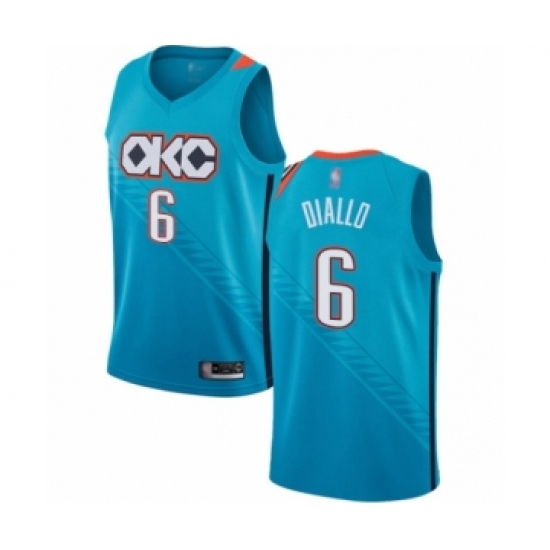 Youth Oklahoma City Thunder #6 Hamidou Diallo Swingman Turquoise Basketball Jersey - City Edition - Ujersey