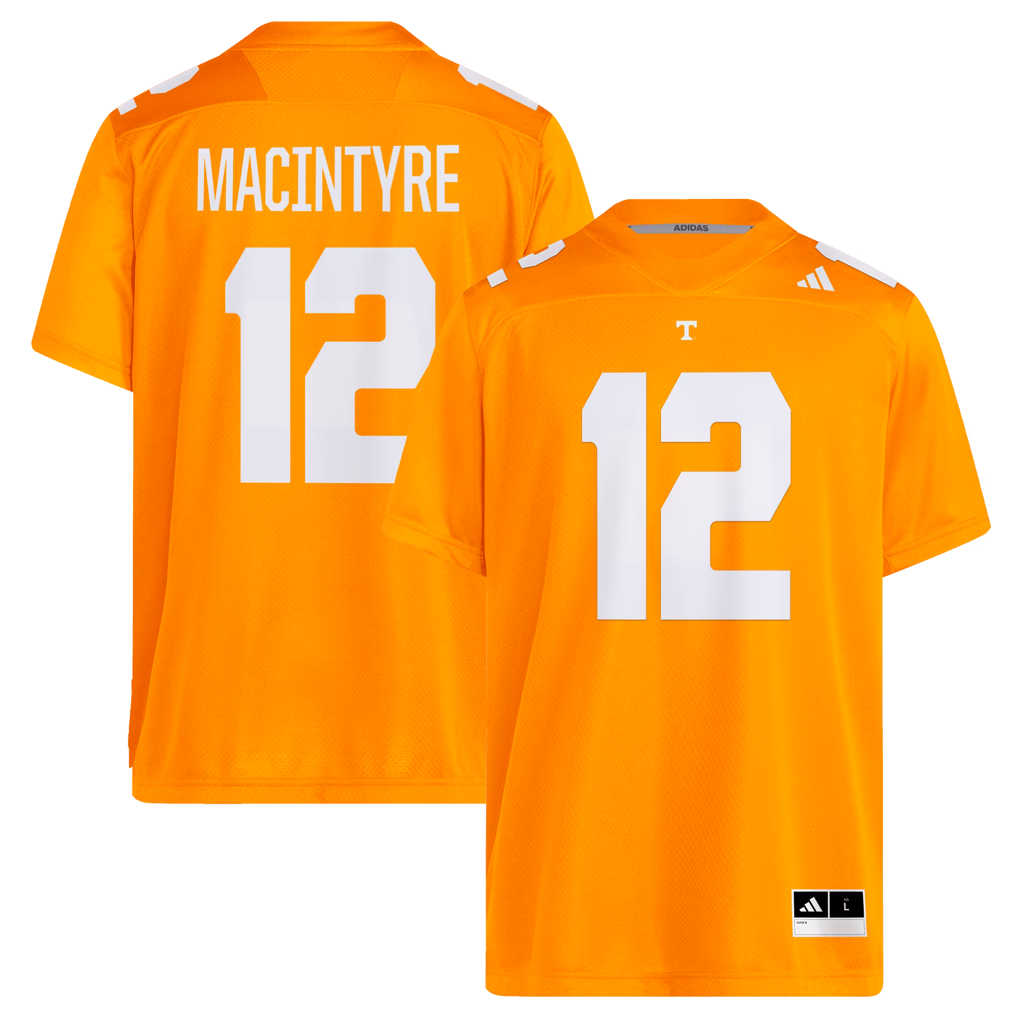 Men's adidas George MacIntyre Tennessee Orange Tennessee Volunteers Replica Football Jersey