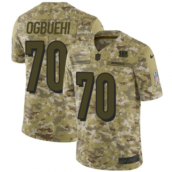 Men's Nike Cincinnati Bengals #70 Cedric Ogbuehi Limited Camo 2018 Salute to Service NFL Jersey - Ujersey