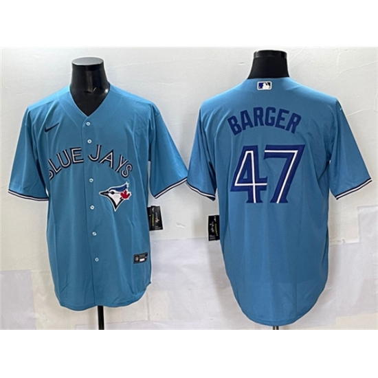Men's Toronto Blue Jays #47 Addison Barger Blue Cool Base Stitched Baseball Jersey