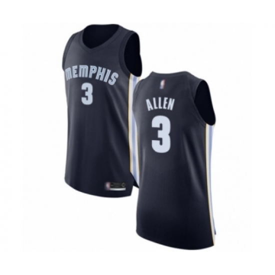 Men's Memphis Grizzlies #3 Grayson Allen Authentic Navy Blue Basketball Jersey - Icon Edition - Ujersey