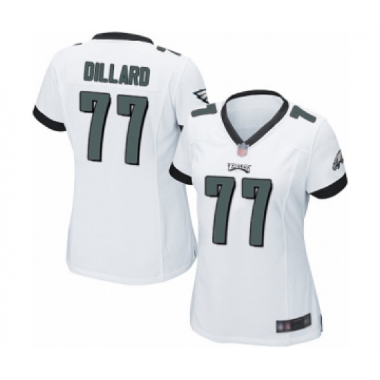 Women's Philadelphia Eagles #77 Andre Dillard Game White Football Jersey - Ujersey
