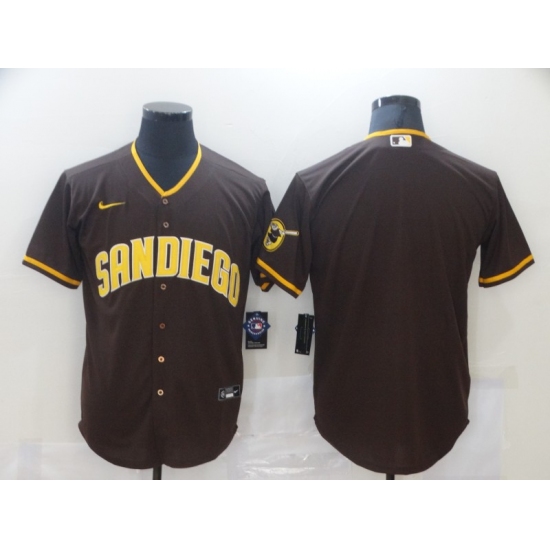 Men's San Diego Padres Blank Brown Jersey - Ujersey