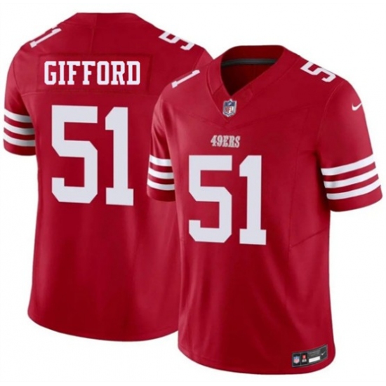 Men's San Francisco 49ers #51 Luke Gifford Red 2026 F.U.S.E. Vapor Untouchable Limited Football Stitched Jersey - Ujersey